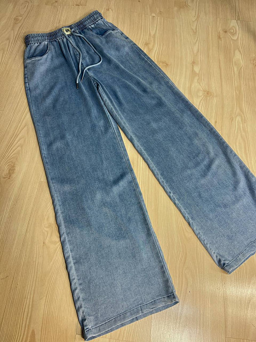 Джинсы женские Immet 5606 палаццо талия на резинке тенсель голубые, голубой, 28, 28, 74 см, 100 см Киев - изображение 9