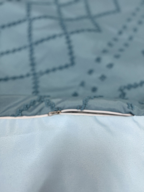 Ecotton Комплект постільної білизни Ecotton Jaquard двоспальний Євро 210х215 бірюзовий Киев - изображение 6