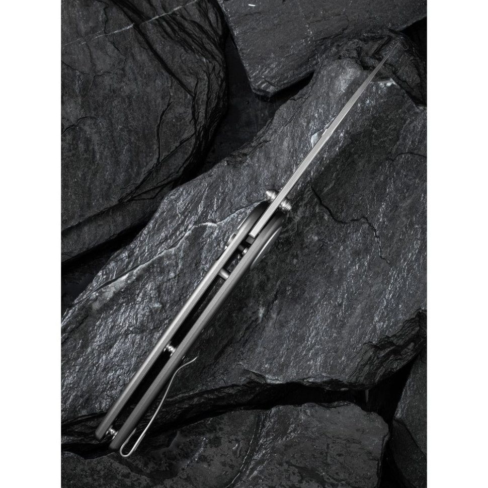 Ніж складаний туристичний Civivi Starflare, (8.4 см) Nitro-V / Aluminum сірий Київ - фото 16