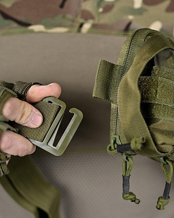 Сумка тактическая через плечо или на пояс олива ДЛ6327 Киев - изображение 6