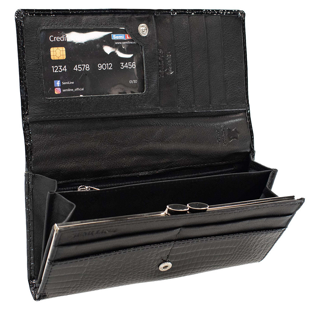 Кошелек женский кожаный Semi Line RFID Black (P8228-0) Вінниця - фото 2
