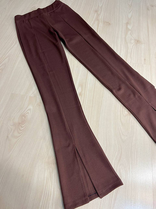 Лосины женские Prenses 535 с высокой посадкой и разрезами клеш коричневые, коричневый, 2XL Киев - изображение 4