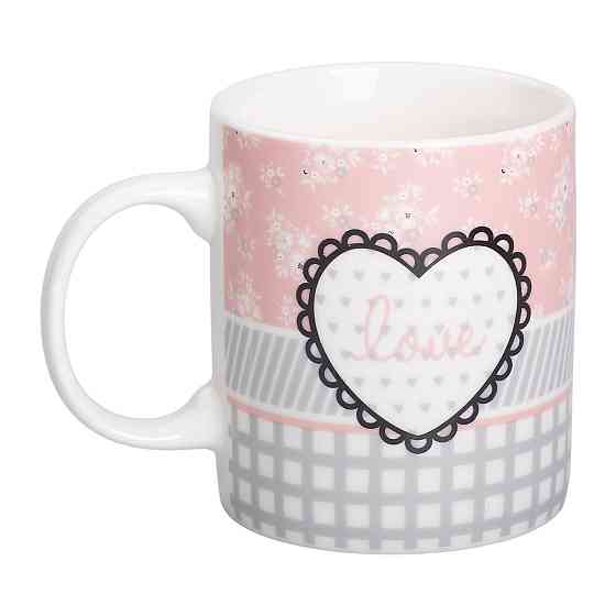 Liling Rongxiang Ceramic Чашка порцелянова 400 (мл) чашка для кави та чаю з написом та серцем L Київ