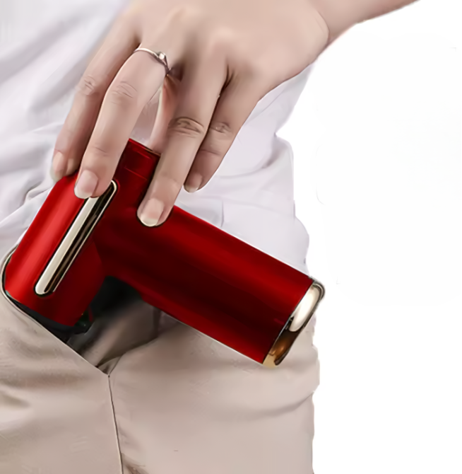 Портативний перкусійний масажер (масажний пістолет) для тіла з вбудованим штучним інтелектом - червоний Киев - изображение 2