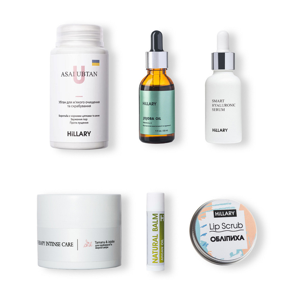 Набір для догляду за жирною шкірою обличчя взимку HILLARY WINTER OIL SKIN CARE Київ - фото 1