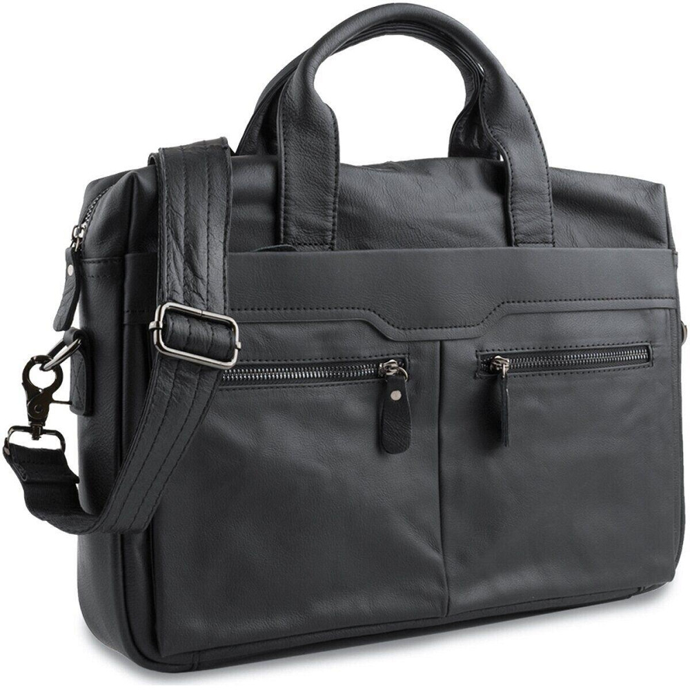 Сумка чоловіча для ноутбука і документів Чорна (Vintage) Київ - фото 4