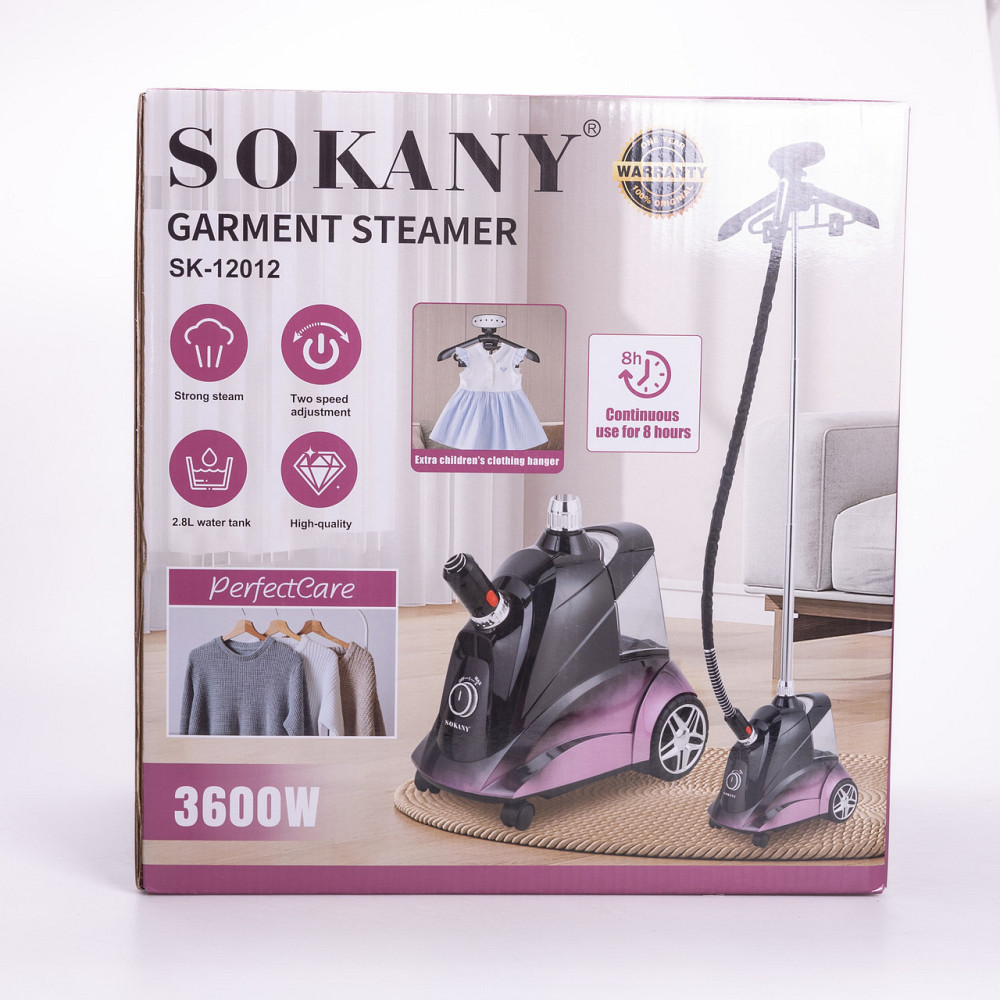 Підлоговий відпарювач для одягу Sokany 3600 Вт на 2.8 літри SK-12012 Коломия - фото 5