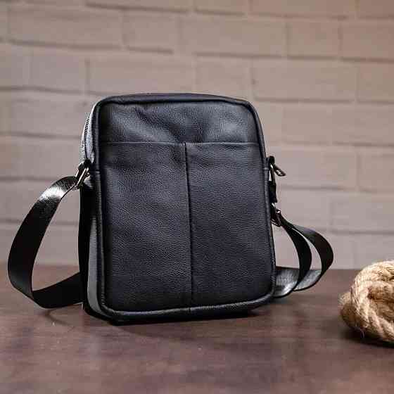 Легкая сумка-мессенджер, Мужска черная сумка, Мессенджер оригинал, Мужская уличная сумка через плечо OD-67 Ивано-Франковск