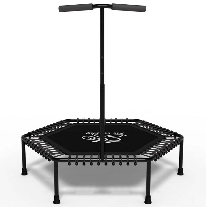 Батут спортивный домашний FitToSky 127 см с ручкой для фитнеса Киев - изображение 3