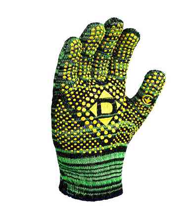 Doloni рукавички робочі захисні трикотажні з ПВХ малюнком, розмір 10, Універсал D 4252 Рівне