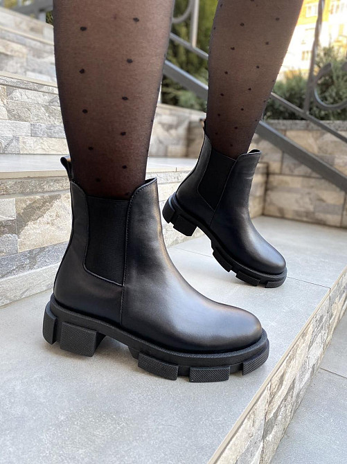 Черевики жіночі GREMMY 604 чорні (весна-осінь, шкіра натуральна) (4325) 39 Коломыя - изображение 1