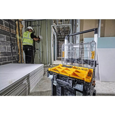 Ящик для инструментов DeWALT TSTAK, прозрачная крышка, 10 чашек, IP54 (DWST82968-1) Винница - изображение 4