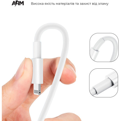 Дата кабель USB-C to USB-C 1.0m ABMM093 white Armorstandart (ARM63471) Винница - изображение 3