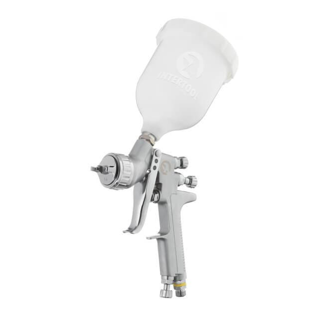 Фарбопульт пневматичний LVMP, професійний, форсунка: 1,4 мм, верхній пластиковий бачок: 600 мл, 2 бар, STORM INTERTOOL PT-0115 Київ - фото 8