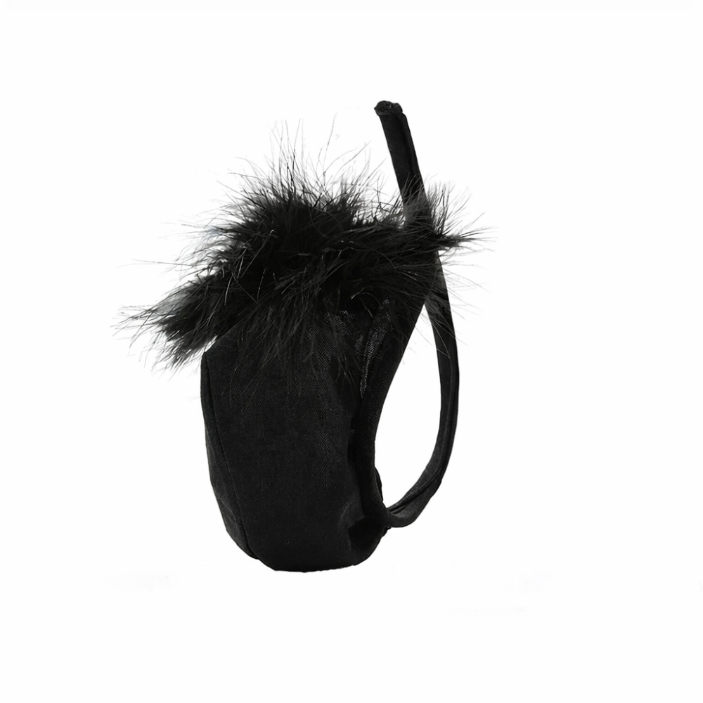 Мужские стринги с перьями эротические без лямок one size черный Киев - изображение 1