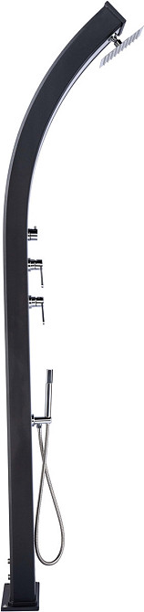 Душ солнечный Aquaviva Hybride Dada Curve алюминиевый с мойкой для ног, антрацит DS-D363NX, 40 л Киев - изображение 2