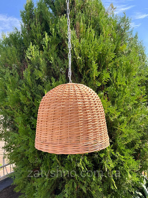 Плетеная люстра круглая из лозы Киев - изображение 8