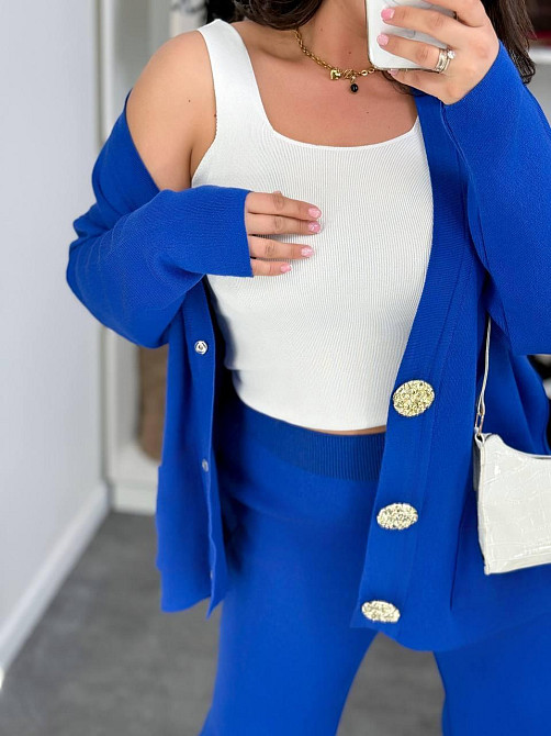 Женский базовый теплый костюм двойка: кофта и штаны мелкая машинная вязка Одесса - изображение 2