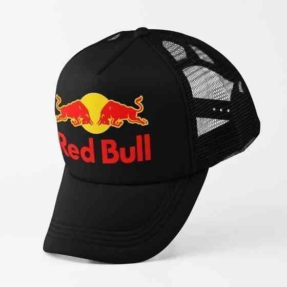 Кепка тракер Red Bull черная с сеткой | Бейсболка унисекс с логотипом Темно синий Черновцы