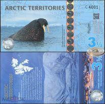 Арктика / Arctic territories 3 1/2 dollars 2014 UNC Полтава - изображение 1