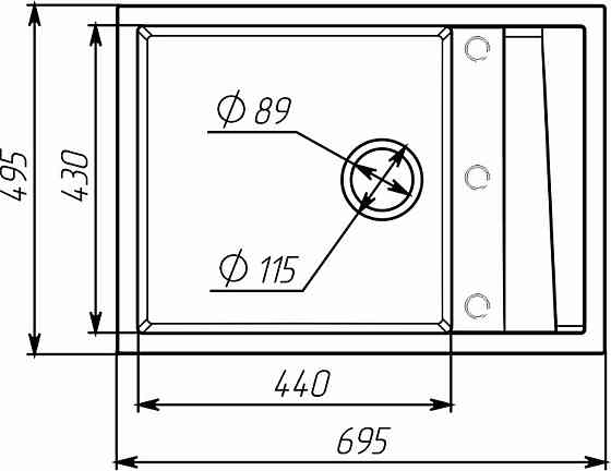Гранітна мийка для кухні VALESO CASCADA 7050 матова Графіт Коломия
