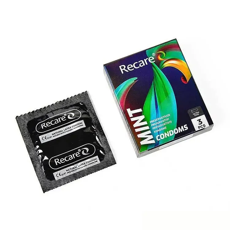 Презервативи Holographic Recare Ultra Thin Mint Condoms 3шт, ультратонкі, аромат: м'ята Львів - фото 2