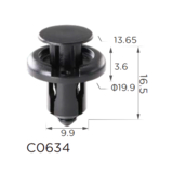 Кліпса натискна зі штирьком ClipsS 11413 — Acura, Nissan, Honda | 91503SZ3003, 91503-SZ3-003, 91503-SZ5-003, 91503SZ5003 Ковель