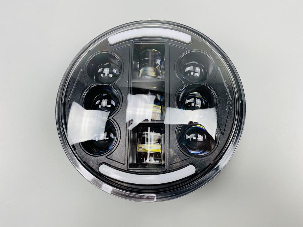 Універсальна світлодіодна фара, проектор ближнього/дальнього світла DRL жовтий сигнал повороту для мотоцикла Мукачево - фото 10