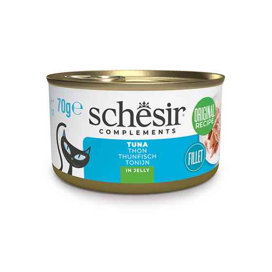 Schesir Tuna ШЕЗИР ТУНЕЦ в желе влажный корм консервы для котов, банка 70г Киев