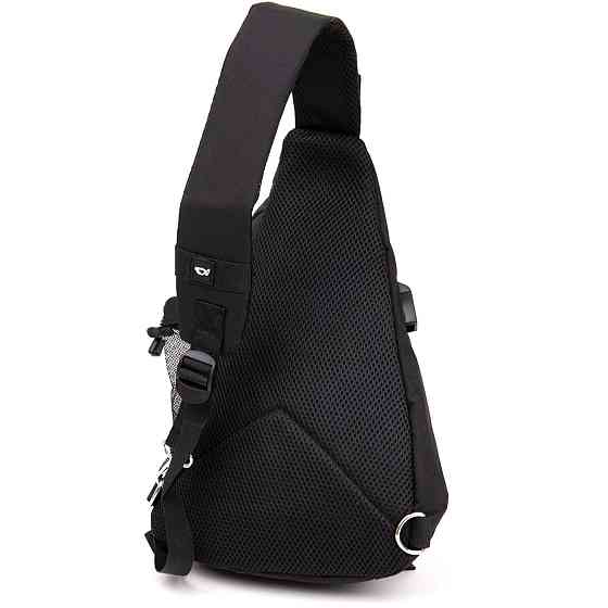 Сумка унисекс через плечо смарт текстильная Vintage 20550 Черная Киев