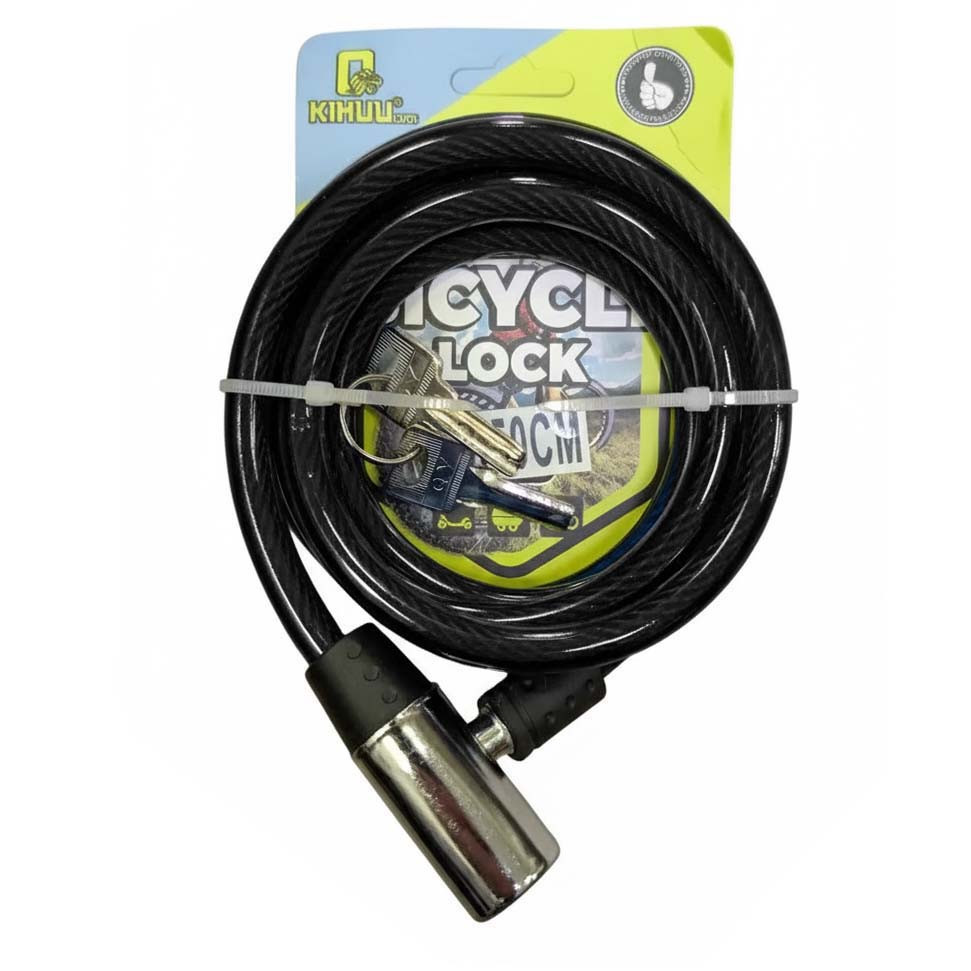 Замок велосипедный KIHUU LOCK 185, 15*65 тросовый, 2 ключа LP-62 Киев - изображение 1
