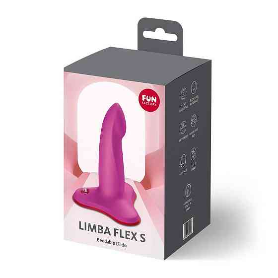 Фалоімітатор Fun Factory LIMBA FLEX S Magenta, гнучкий, з ефектом пам’яті, підходить для точки G Sex Aura Київ