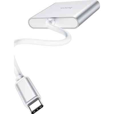 Концентратор HOCO USB-C to USB3.0+HDMI+PD HB14 Silver (6931474725790) Винница