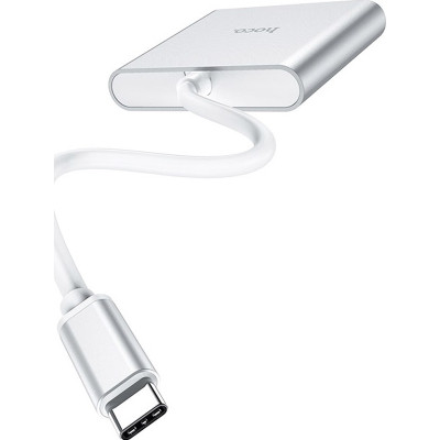 Концентратор HOCO USB-C to USB3.0+HDMI+PD HB14 Silver (6931474725790) Винница - изображение 5