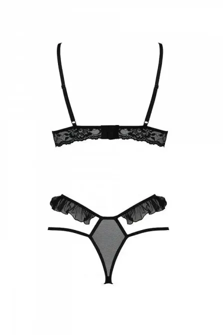 Комплект DOLLY SET WITH OPEN BRA black S/M Passion Львов - изображение 4