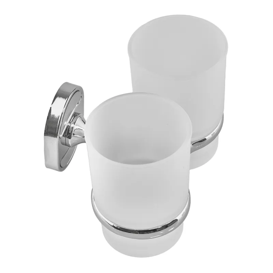 Держатель с 2 стаканами (стекло) Zerix AFB-0108 (ZX5058) Киев