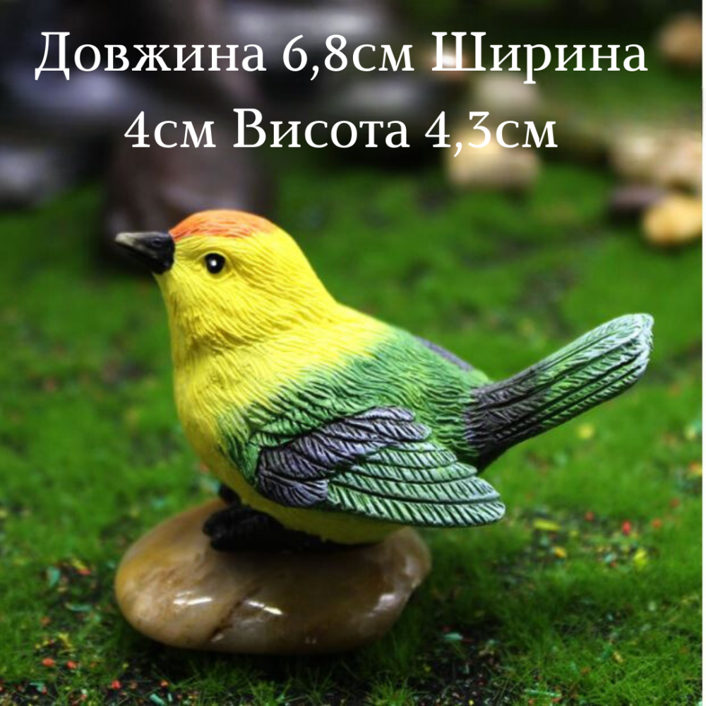 Декоративні фігурки Пташки з гніздечком для міні-саду вазону флораріуму мікроландшафту рокарію микропейзажу Набір Великий Одеса - фото 2
