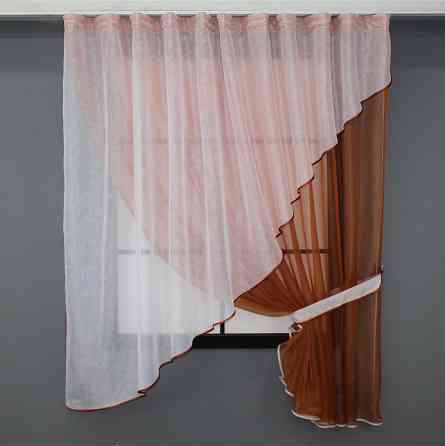 Кухонный комплект VR-Textil № 001к терракотовый с белым 280х170 см (52-0756) Киев