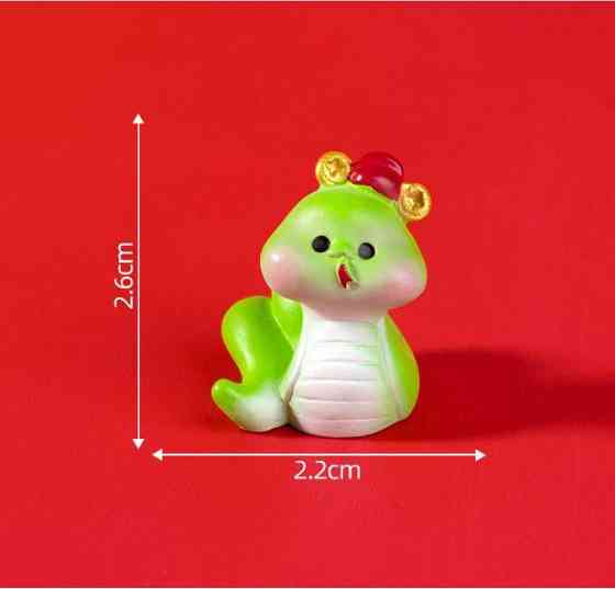 Зелена змія мініатюра 2.4 х 2 см для мінісаду та мікроландшафту No 5 Одеса