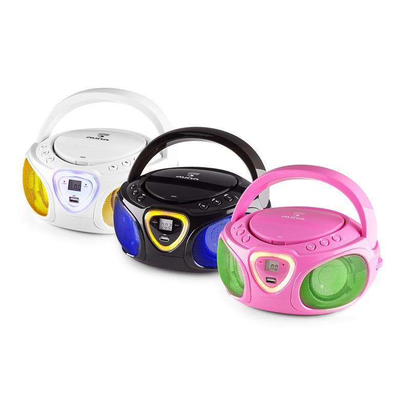 Roadie CD Boombox FM Radio Light Show CD Player Bluetooth 5.0 White (Германия, читать описание) Рівне - фото 10