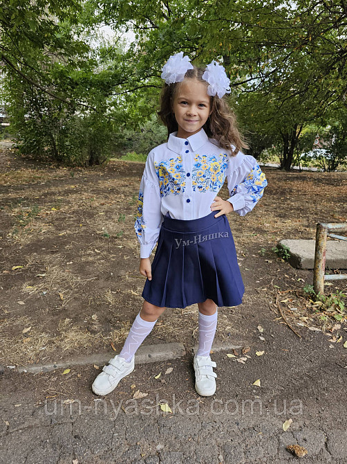 Красивая школьная блузка с  длинным рукавом р.116-134 Кривой Рог - изображение 4