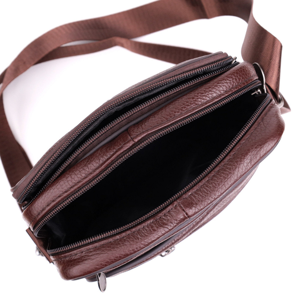 Удобная мужская сумка из натуральной кожи Коричневый (Vintage) Киев - изображение 1