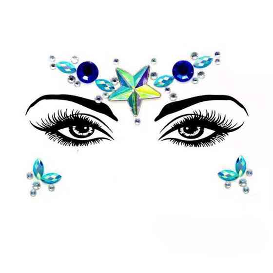 Наклейки для макіяжу на обличчя one size різнобарвний Київ