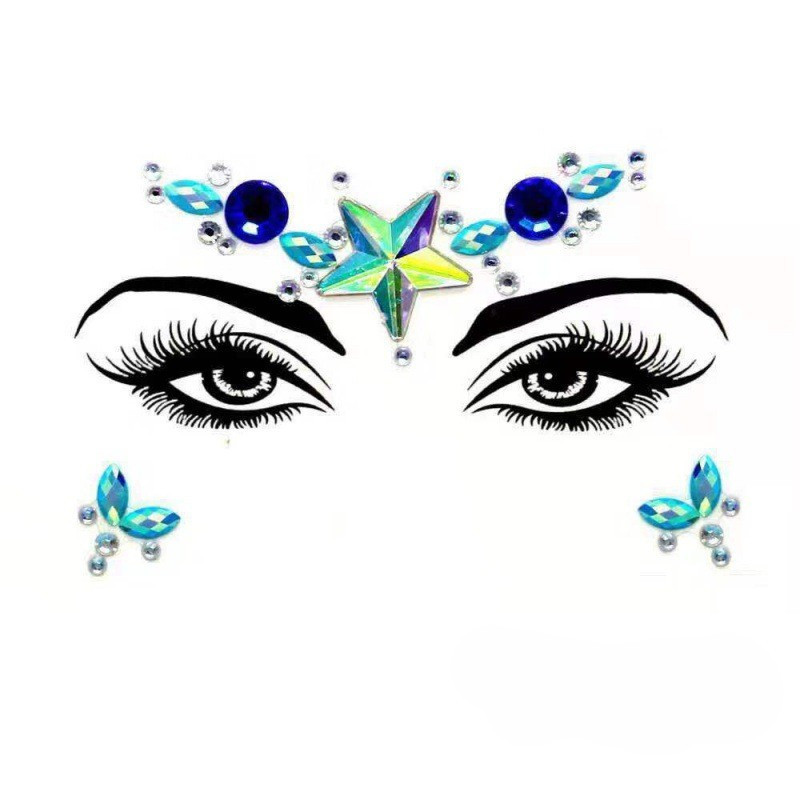 Наклейки для макіяжу на обличчя one size різнобарвний Київ - фото 1