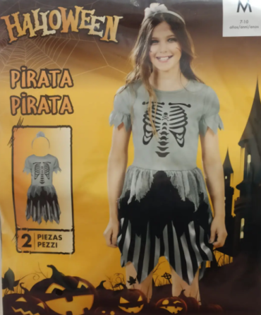 Костюм для Хелловін для дівчинки Піратка М сіро-чорний Київ