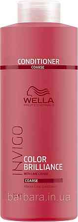 Бальзам-догляд для захисту кольору фарбованого жорсткого волосся Wella Invigo Color Brilliance Для блиску, Забарвлені, 1000 мл Київ