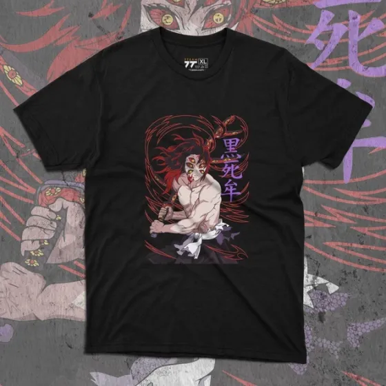 Футболка для подростка мальчика с принтом Клинок, рассекающий демонов Кокушибо 2 Размер 160 Anime10417 Днепр