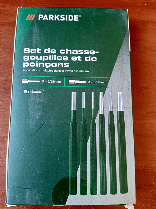 Набір пробійників 3/5/8мм та пуансонів 3/5/8мм (набір 6 шт) PARKSIDE Полтава - фото 1