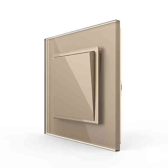 LIVOLO Одноклавішний прохідний вимикач Livolo золото скло (VL-С7FCMKS-2AP) Коломыя