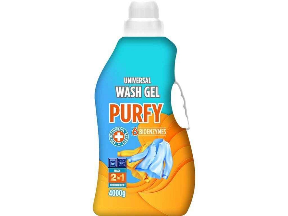 Гель для прання Для всих типів тканин 4л Universal рідкий ТМ PURFY Київ - фото 1